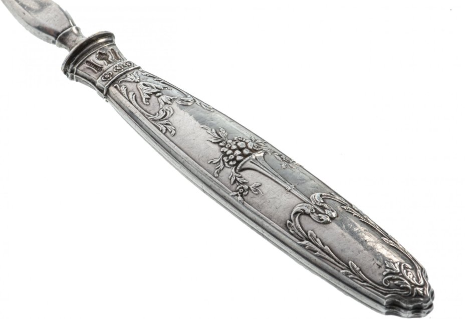 Набор сервировочный для подачи рыбы, серебро 950 пр., Франция, 1900-1930 гг.