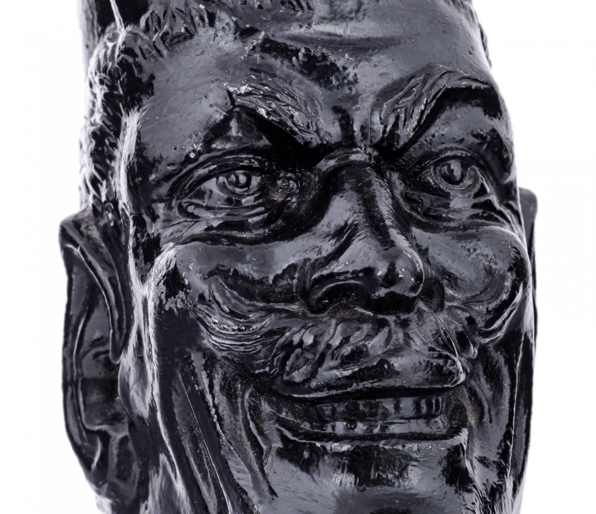 Карандашница "Голова Мефистофеля", сплав металла, крашение, СССР, 1970-1990 гг.