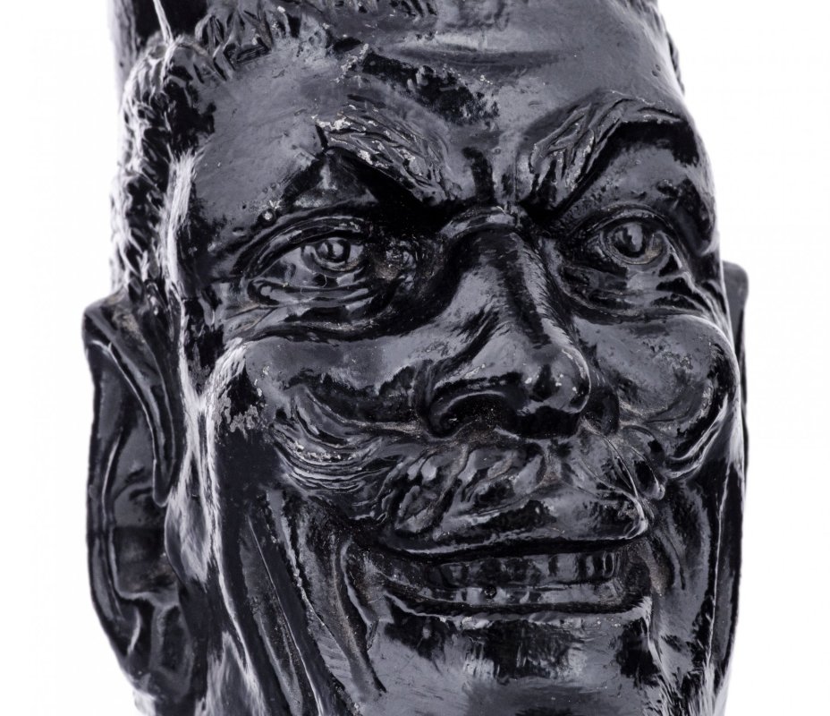 Карандашница "Голова Мефистофеля", сплав металла, крашение, СССР, 1970-1990 гг.