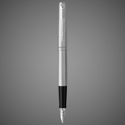 Перьевая ручка Parker Jotter Stainless Steel CT, Mblue, Металлы: нержавеющая сталь, пластик
