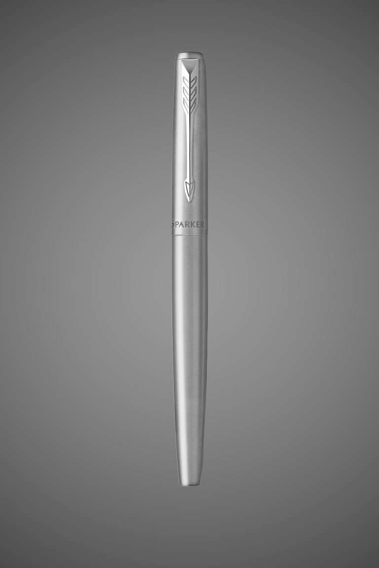 Перьевая ручка Parker Jotter Stainless Steel CT, Mblue, Металлы: нержавеющая сталь, пластик