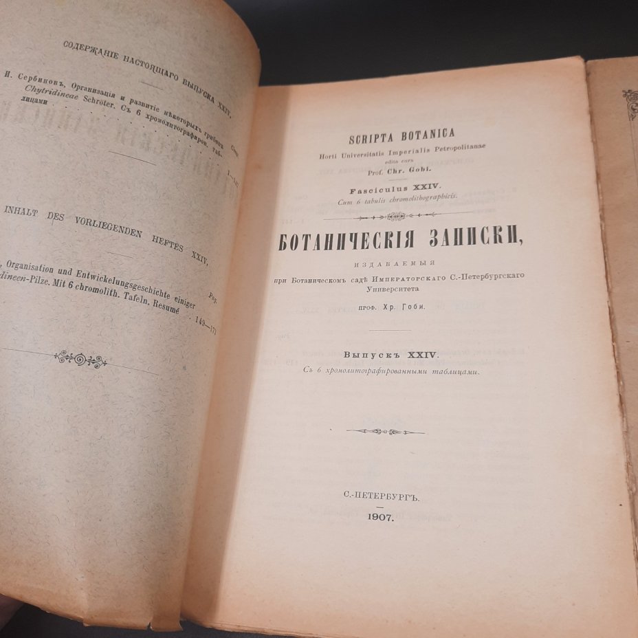 Бекетов А.Н., Гоби Хр. "Ботанические записки, издаваемые при Ботаническом саде Императорского Санкт-Петербургского университета", выпуски 24 и 25