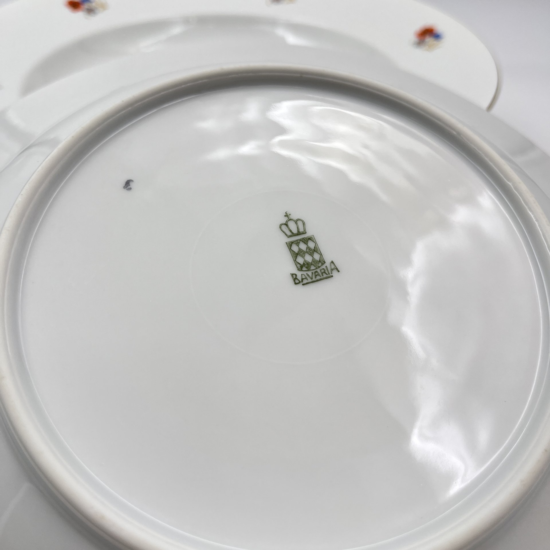 Набор суповых тарелок с цветочным декором на 5 персон, фарфор, деколь, золочение, Bavaria Porzellan, Германия, 1950-1980 гг.