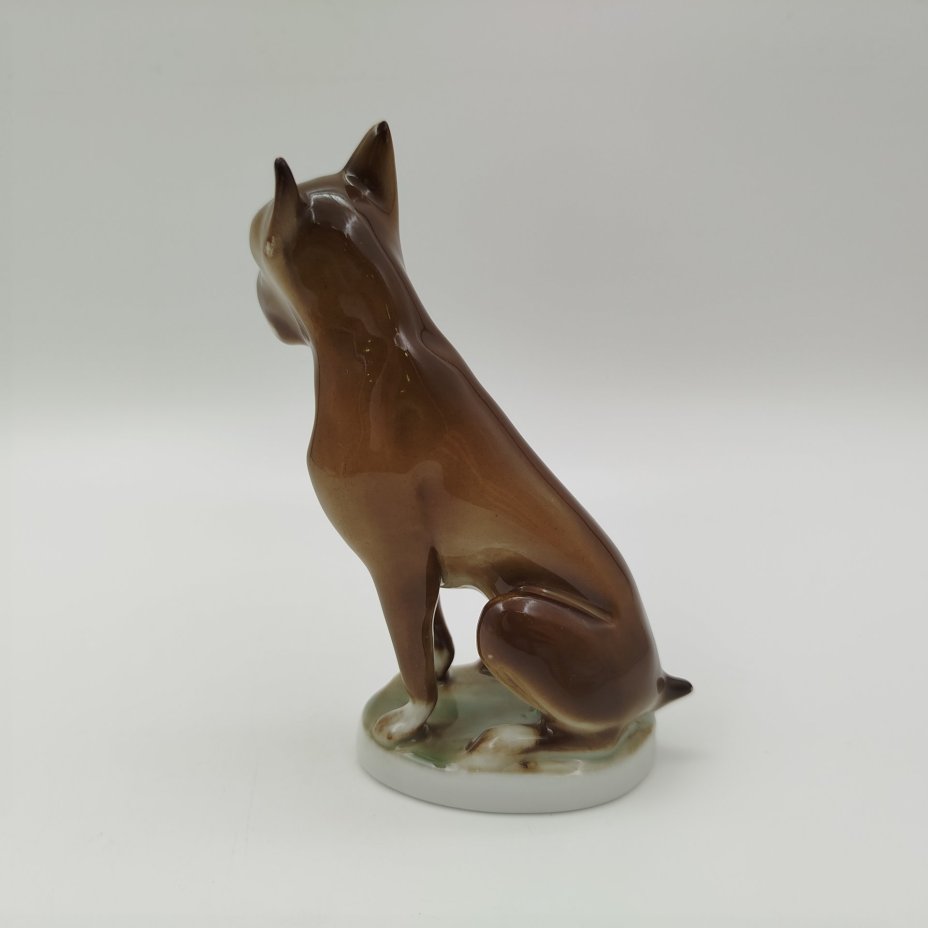 Статуэтка "Собака боксёр", фарфор, роспись, Zsolnay, Венгрия, 1960-1980 гг.