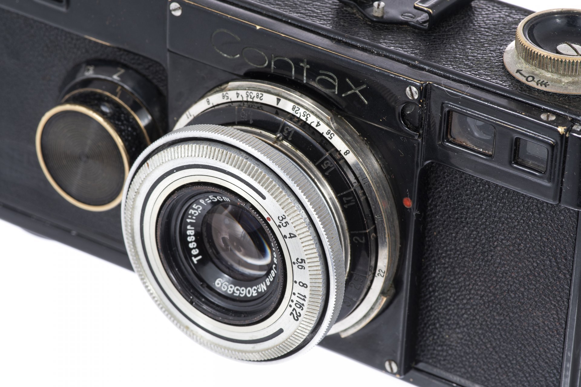 Фотоаппарат пленочный "Contax I" с объективом Carl Zeiss Jena Tesser 1:3,5 в оригинальном кофре, металл, компания "Zeiss Icon", Германия, 1932-1936 г., Carl Zeiss