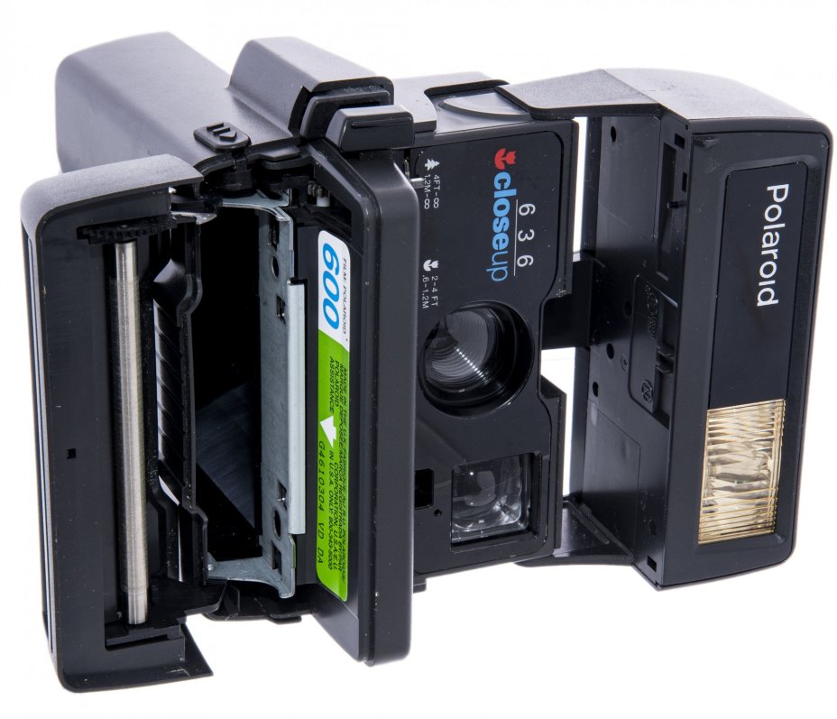 Фотоаппарат "Polaroid 636 Close Up" в оригинальной коробке с инструкцией, пластмасса, Великобритания, 1980-1990 гг., Polaroid