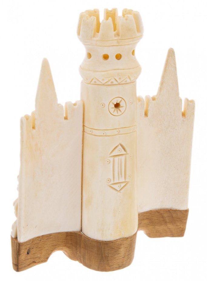 Статуэтка "Замок", кость, дерево, резьба, СССР, 1970-1990 гг.