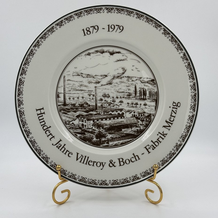 Тарелка настенная, юбилейная "Hundert Jahre Villeroy&Boch - Fabrik Merzig 1879-1979" (Столетие фабрики Виллерой и Бох в Мерциге), Villeroy & Boch