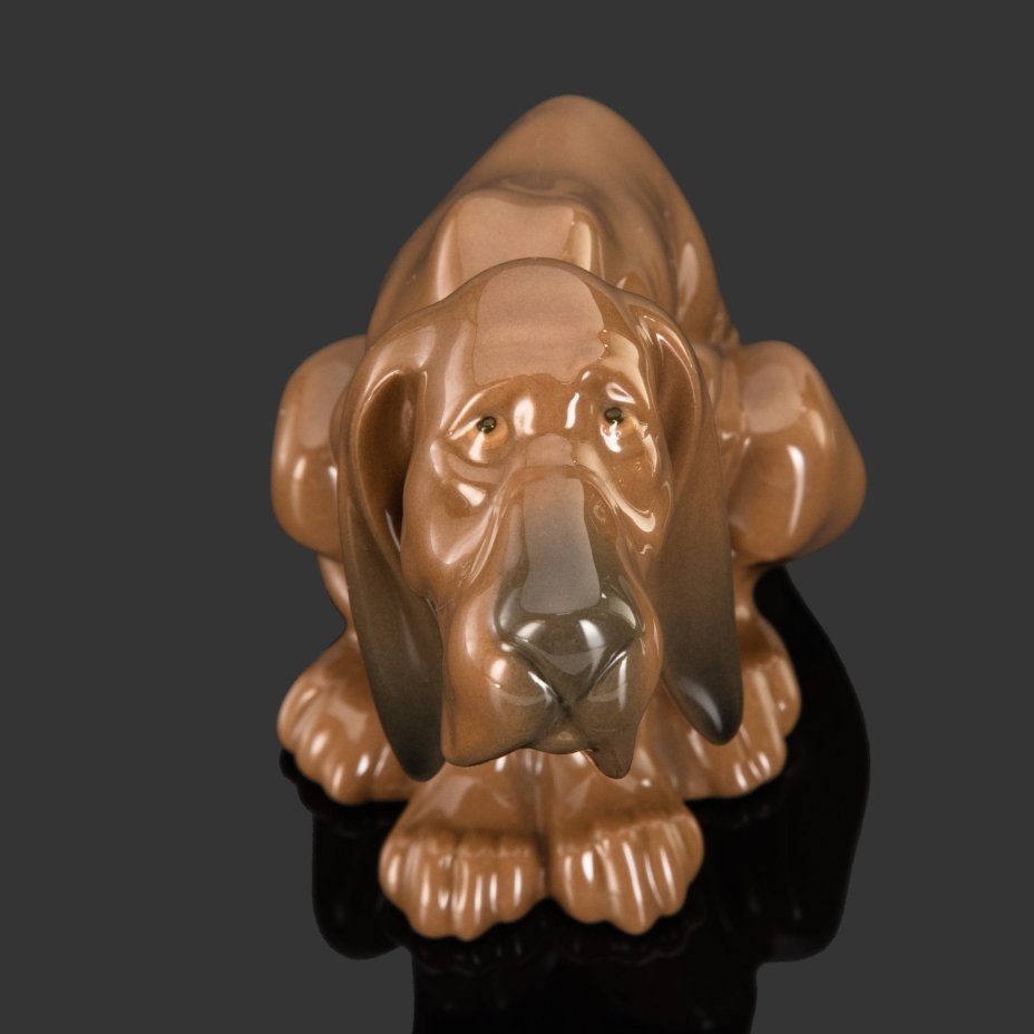 Статуэтка "Timid dog" ("Робкая собака"), скульптор Salvador Debon, фарфор, роспись, Lladro, Испания, 1971-1974 гг.
