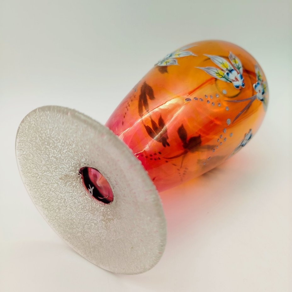 Набор для крепких напитков с цветочным декором и обсыпкой (графин и 5 бокалов)