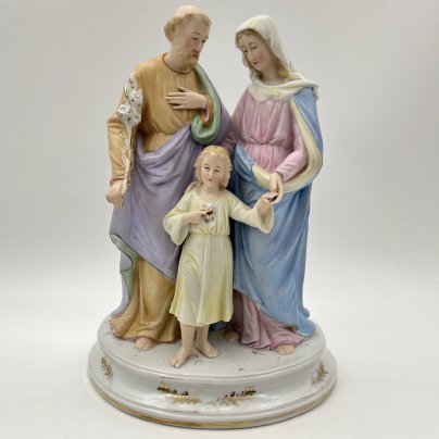 Статуэтка "Святое семейство", фарфор, роспись, золочение, Европа, 1970-1980 гг.