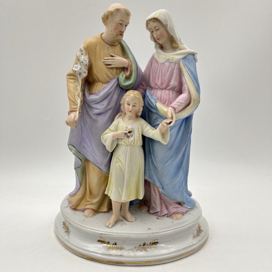 Статуэтка "Святое семейство", фарфор, роспись, золочение, Европа, 1970-1980 гг.