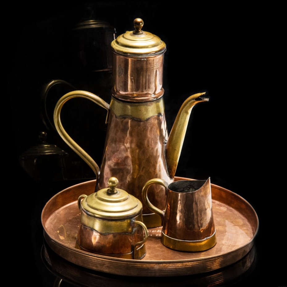 Набор кофейный из 3-х предметов (кофейник, сахарница, сливоник), Бельгия