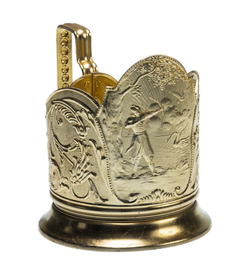 Подстаканник "Царевна - лебедь", алюминий, СССР, 1960-1990 гг.
