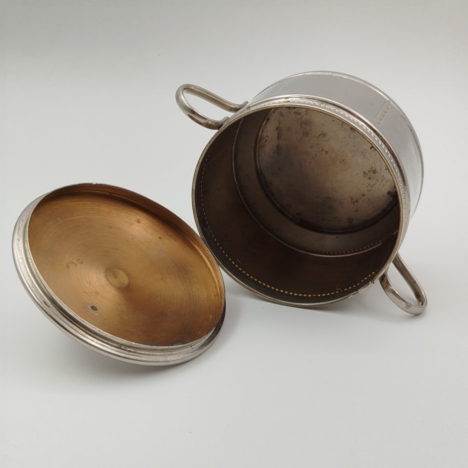 Сахарница в классическом стиле, металл, Württembergische Metallwarenfabrik (WMF), Германия, 1900-1930 гг.