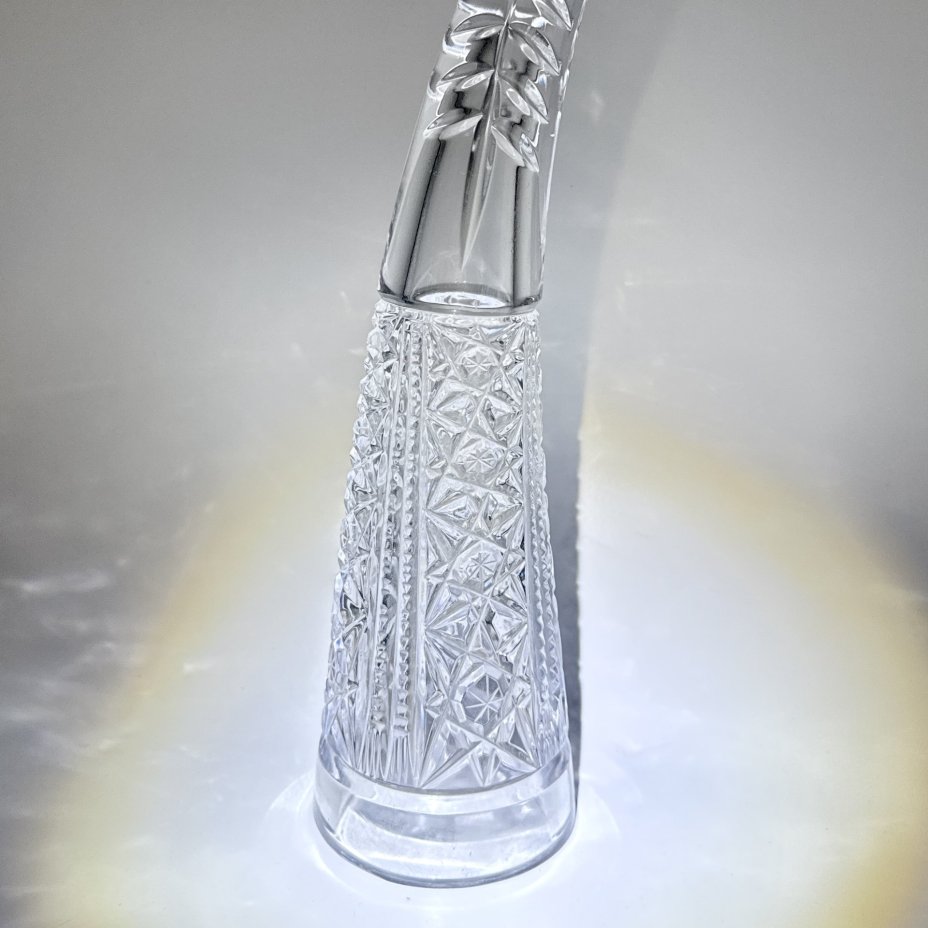 Кубок для вина "Рог изобилия", хрусталь, алмазная грань, СССР, 1970-1990 гг.