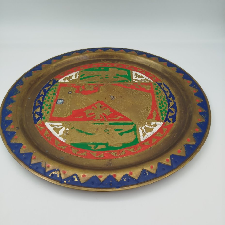 Набор кофейный на 6 персон, украшенный достопримечательностями Египта