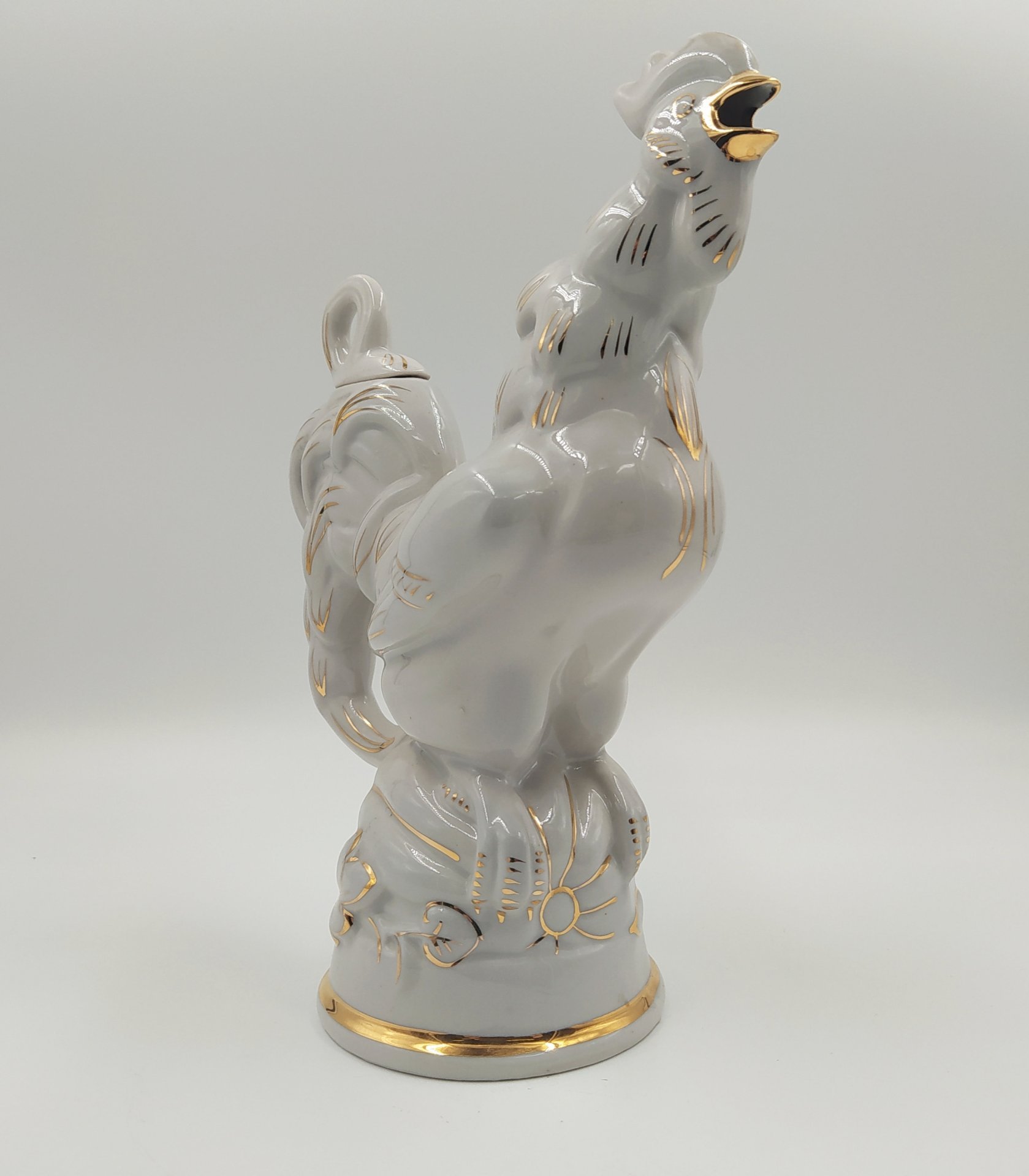 Штоф "Петух", фарфор, золочение, Городницкий фарфоровый завод, СССР, 1960-1970 гг.