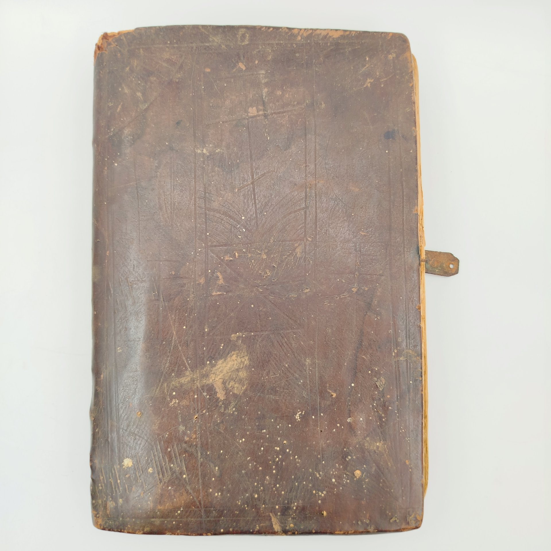 Книга "Псалтырь" с рукописными вставками, принадлежала казаку Матвею Абрамовичу Полубуярову (?), бумага, печать, кожа, Российская империя, 1870-1910 гг.