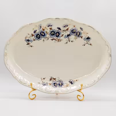 Блюдо сервировочное цвета слоновой кости (айвори) из сервиза "Cornflower" ("Василек"), Zsolnay