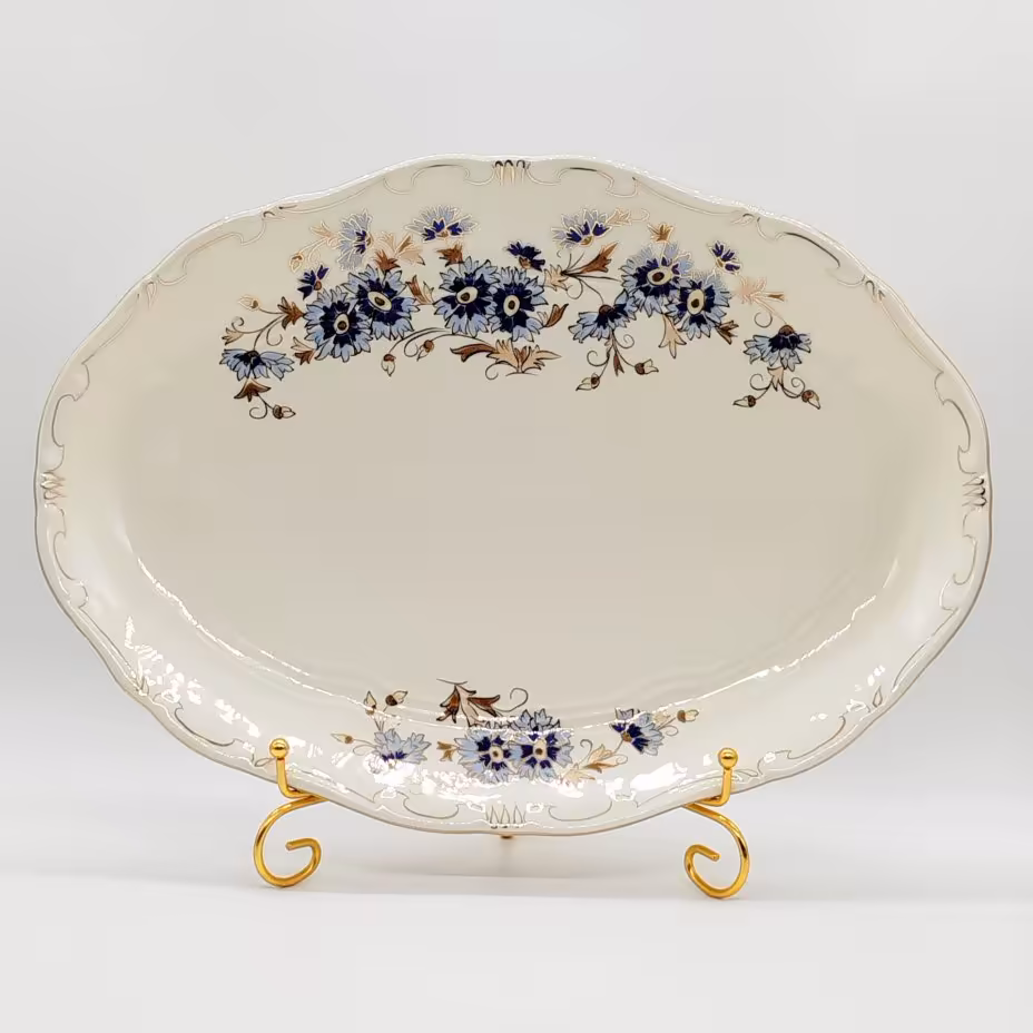 Блюдо сервировочное цвета слоновой кости (айвори) из сервиза "Cornflower" ("Василек"), Zsolnay