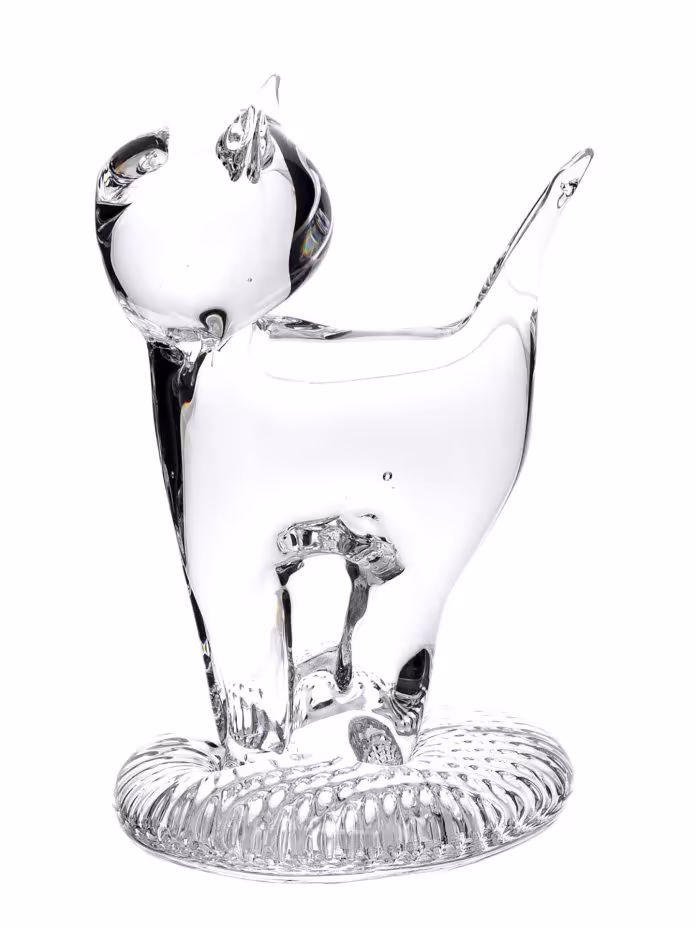 Статуэтка "Кошка", стекло, СССР, 1980-1990 гг.