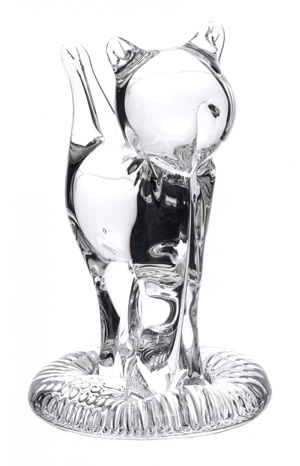 Статуэтка "Кошка", стекло, СССР, 1980-1990 гг.