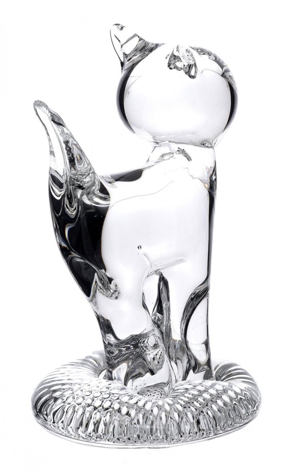 Статуэтка "Кошка", стекло, СССР, 1980-1990 гг.