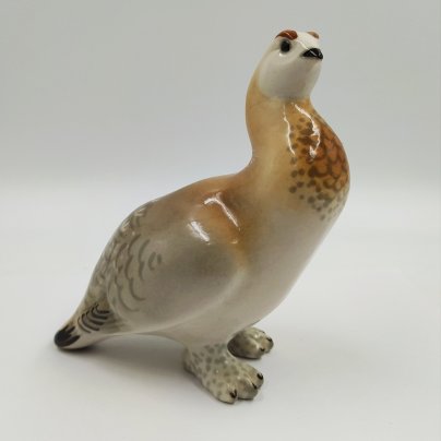 Статуэтка "Куропатка", скульптор П.П. Веселов, фарфор, роспись, Ленинградский фарфоровый завод (ЛФЗ), СССР, 1970-1992 гг.