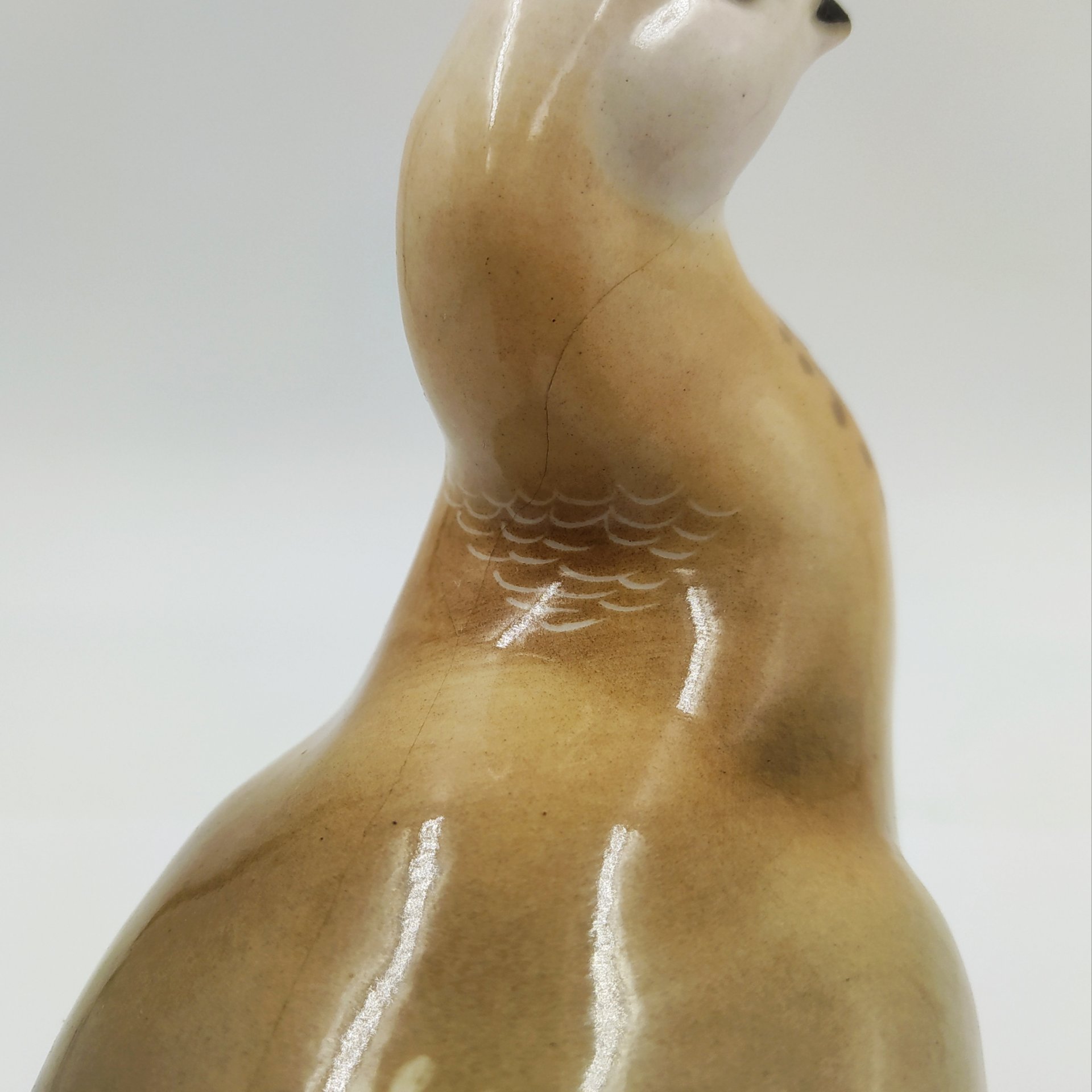 Статуэтка "Куропатка", скульптор П.П. Веселов, фарфор, роспись, Ленинградский фарфоровый завод (ЛФЗ), СССР, 1970-1992 гг.