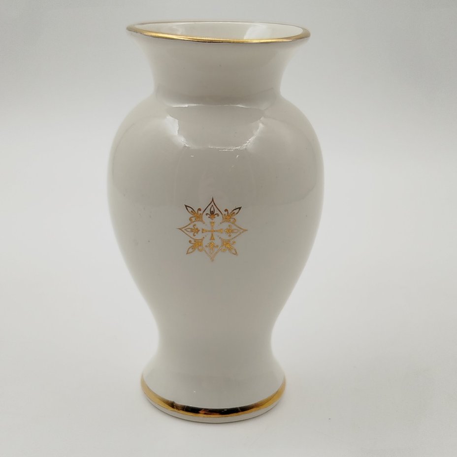 Набор чайный "Знаменский кафедральный собор, г. Кемерово" (поднос, 6 чашек и ваза), фирма "Скудельник"