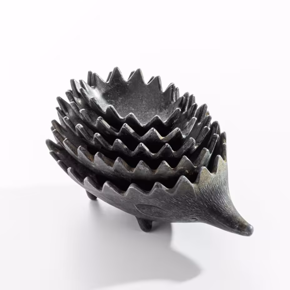 Набор пепельниц "Ёжики", силумин, крашение, СССР, 1970-1990 гг.