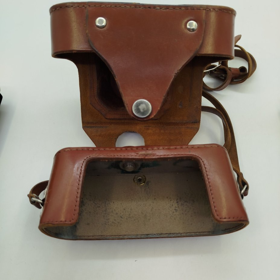 Фотоаппарат пленочный "ФЭД-2" с объективом "Индустар-26м" в оригинальном кофре, металл, стекло, кожа, Харьковский машиностроительный завод им. Дзержинского (ФЭД), СССР, 1955-1970 гг.