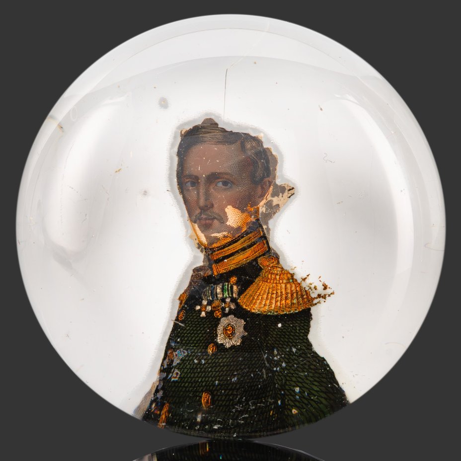 Пресс-папье с портретом Великого князя Константина Николаевича (копия литографии 1854 года)