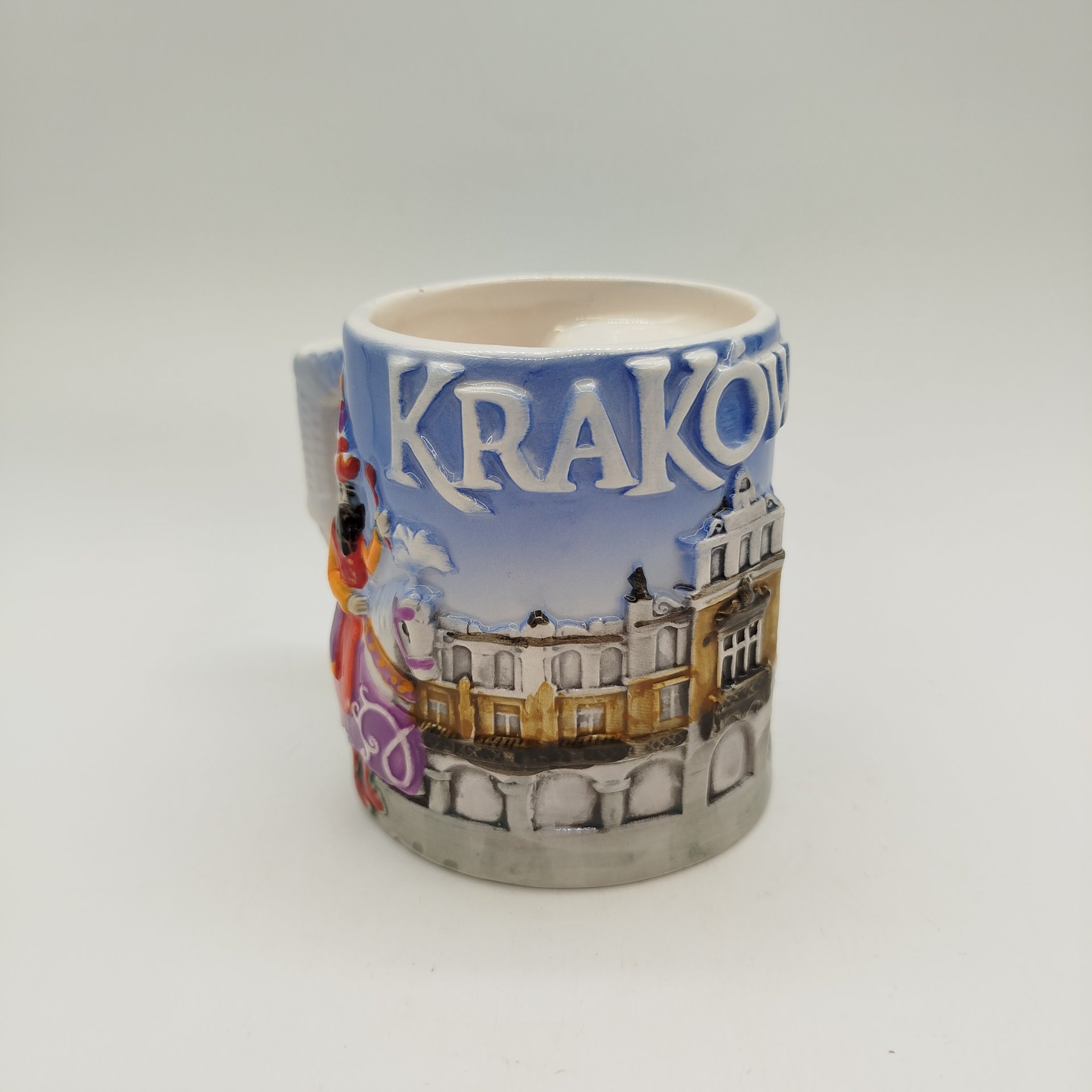 Кружка сувенирная "Krakow", фаянс, роспись, Польша, 1990-2000 гг.