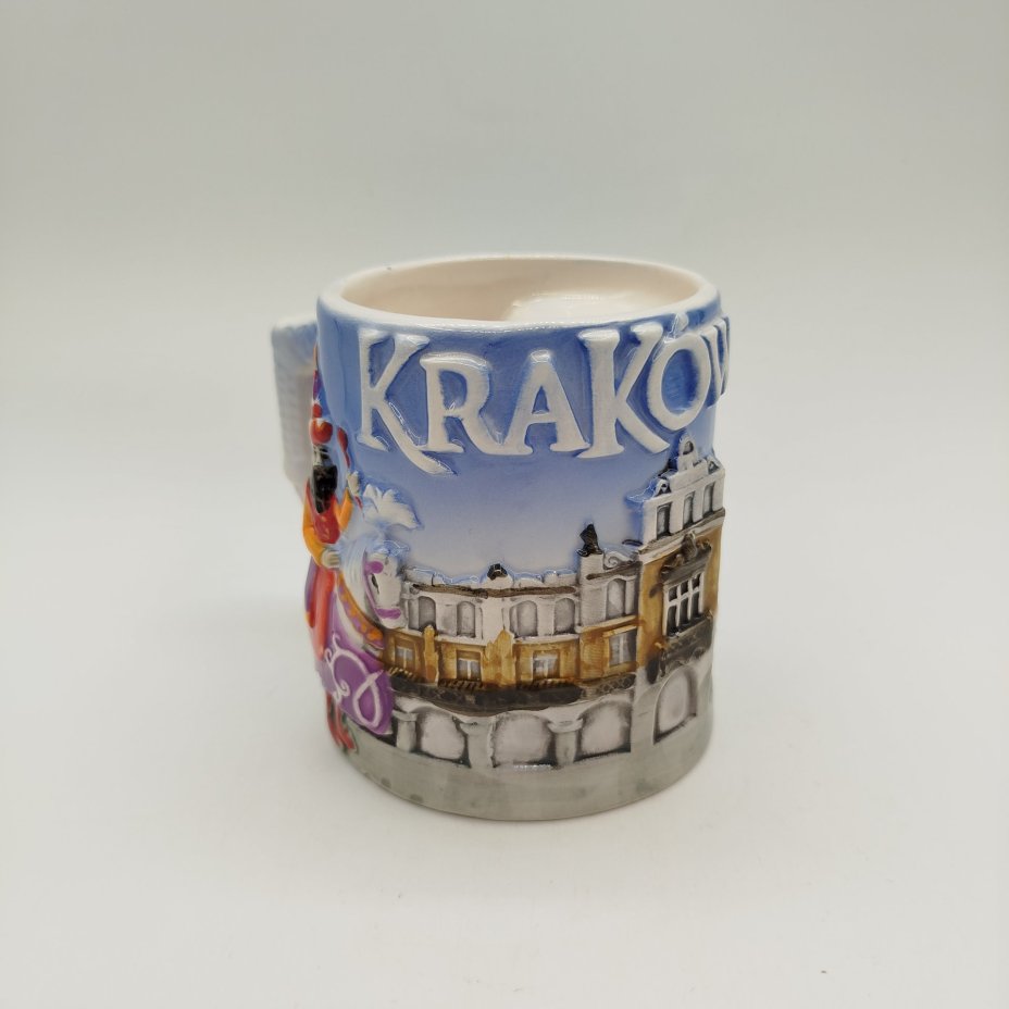 Кружка сувенирная "Krakow", фаянс, роспись, Польша, 1990-2000 гг.