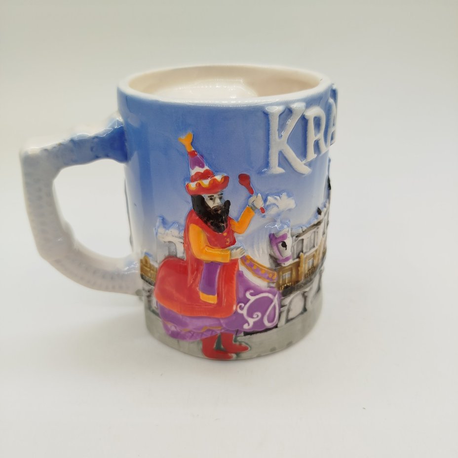 Кружка сувенирная "Krakow", фаянс, роспись, Польша, 1990-2000 гг.