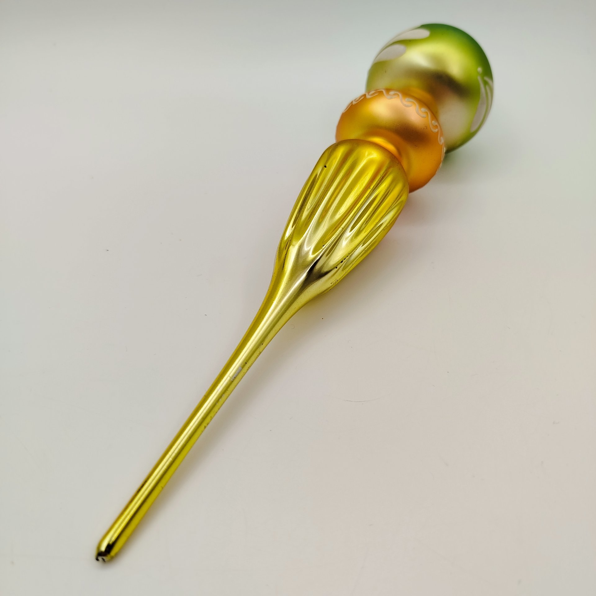 Игрушка елочная "Пика" (навершие/наконечник на елку), стекло, роспись, СССР, 1960-1980 гг.