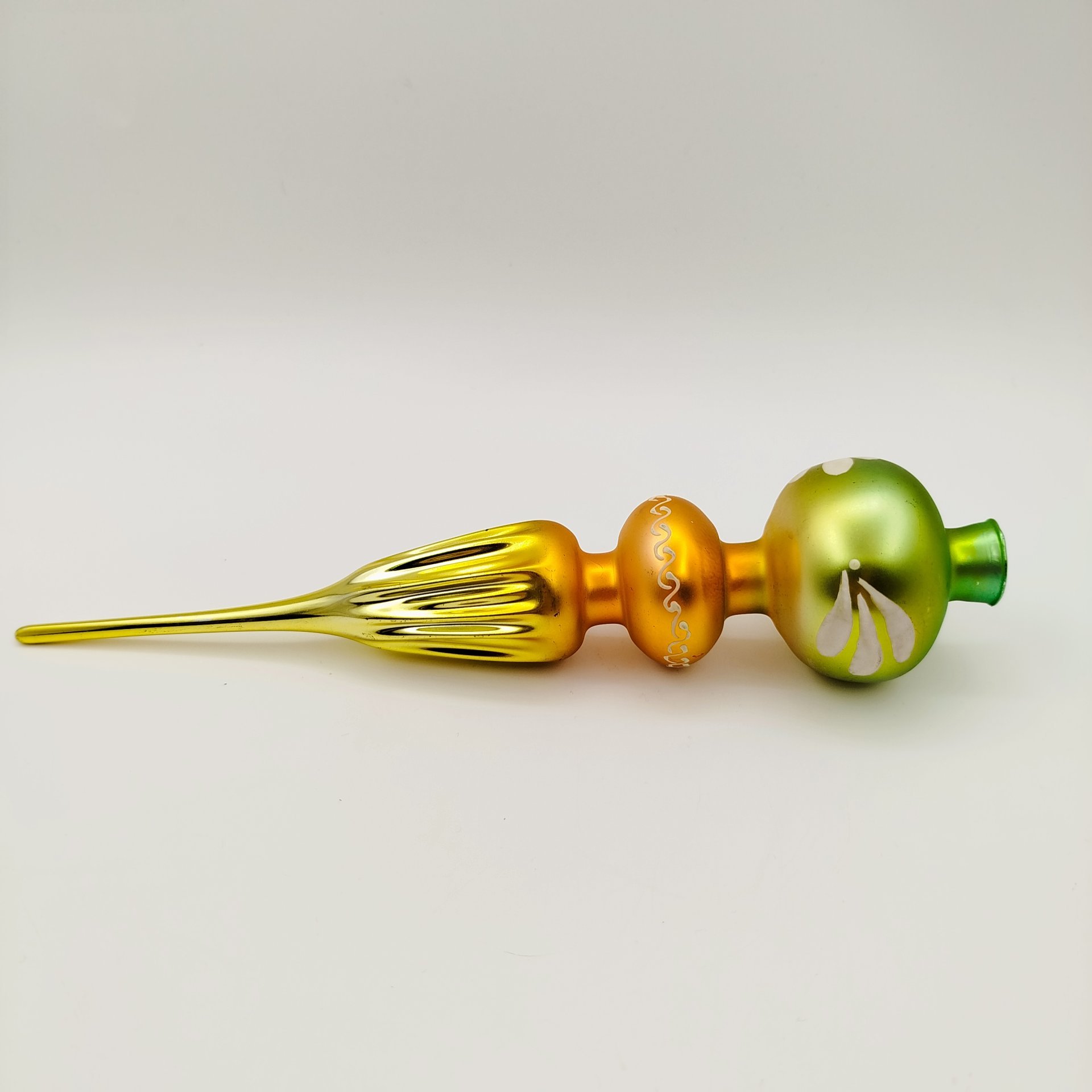 Игрушка елочная "Пика" (навершие/наконечник на елку), стекло, роспись, СССР, 1960-1980 гг.