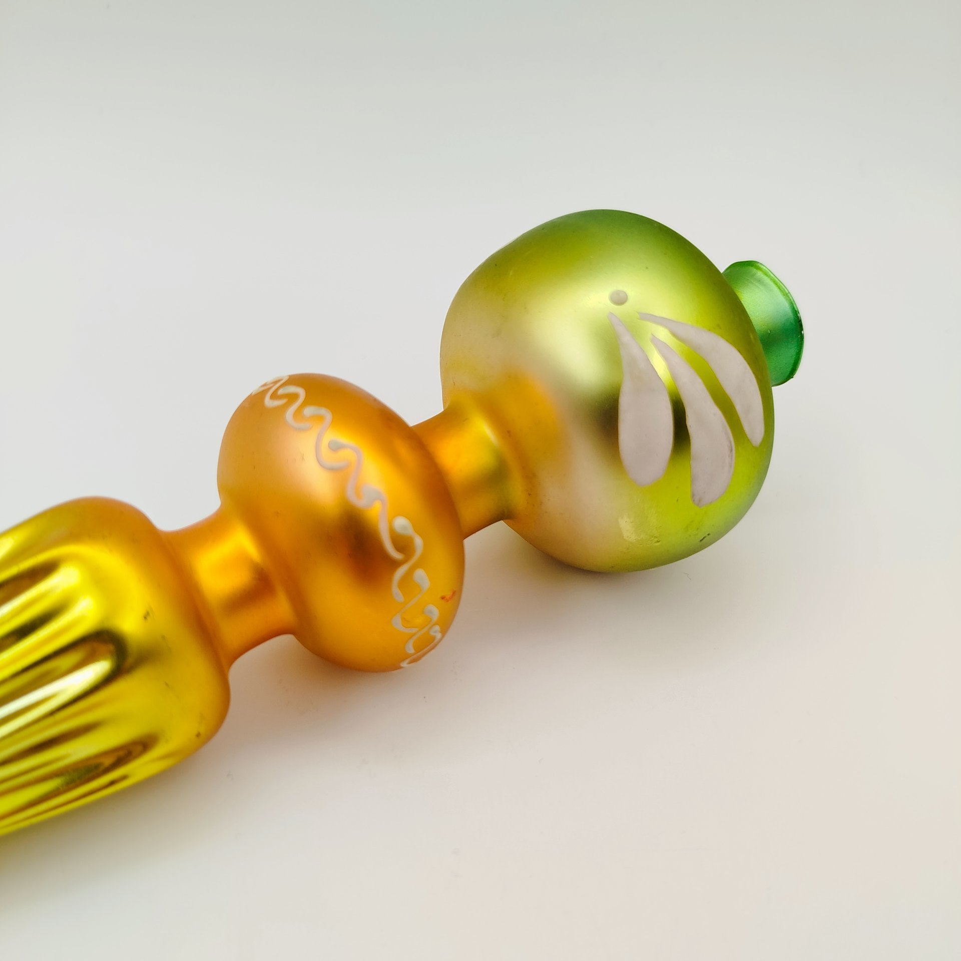 Игрушка елочная "Пика" (навершие/наконечник на елку), стекло, роспись, СССР, 1960-1980 гг.