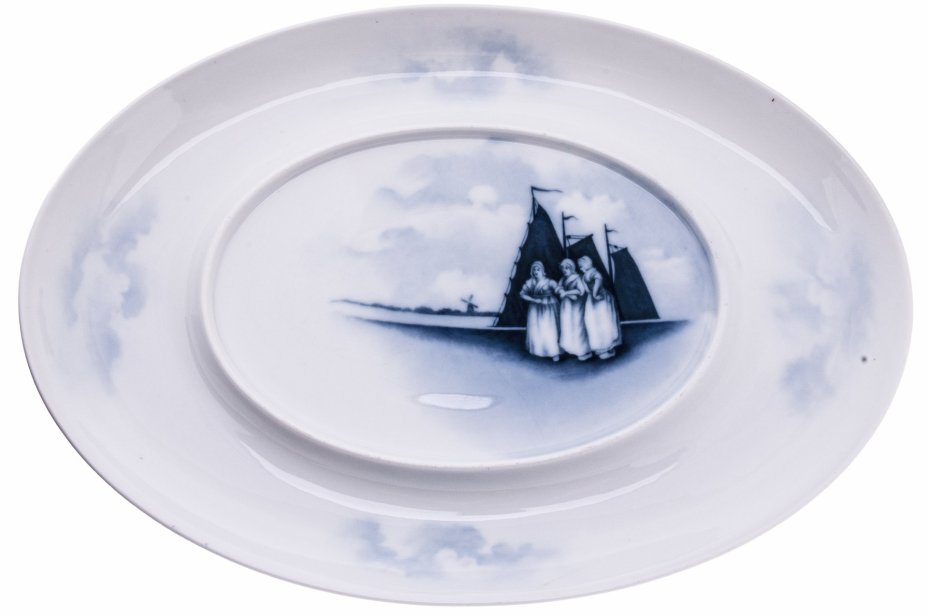 Супница с блюдом-подставкой из серии "Old dutch", фарфор, роспись, мануфактура "Rosenthal", Германия, 1891-1906 гг., Rosenthal (Розенталь)