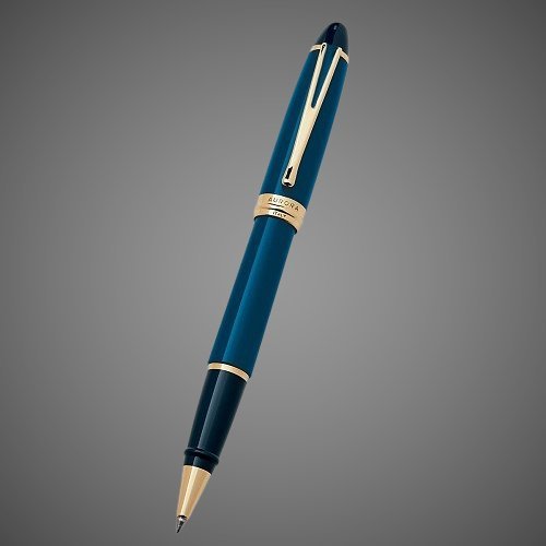 Ручка-роллер Aurora Ipsilon Deluxe Blue GT, в подарочной коробке, Лаки и смолы: лак, позолота, позолота, смола