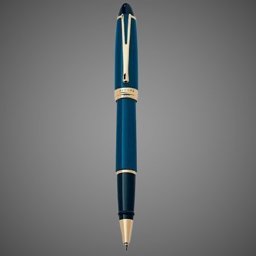 Ручка-роллер Aurora Ipsilon Deluxe Blue GT, в подарочной коробке, Лаки и смолы: лак, позолота, позолота, смола