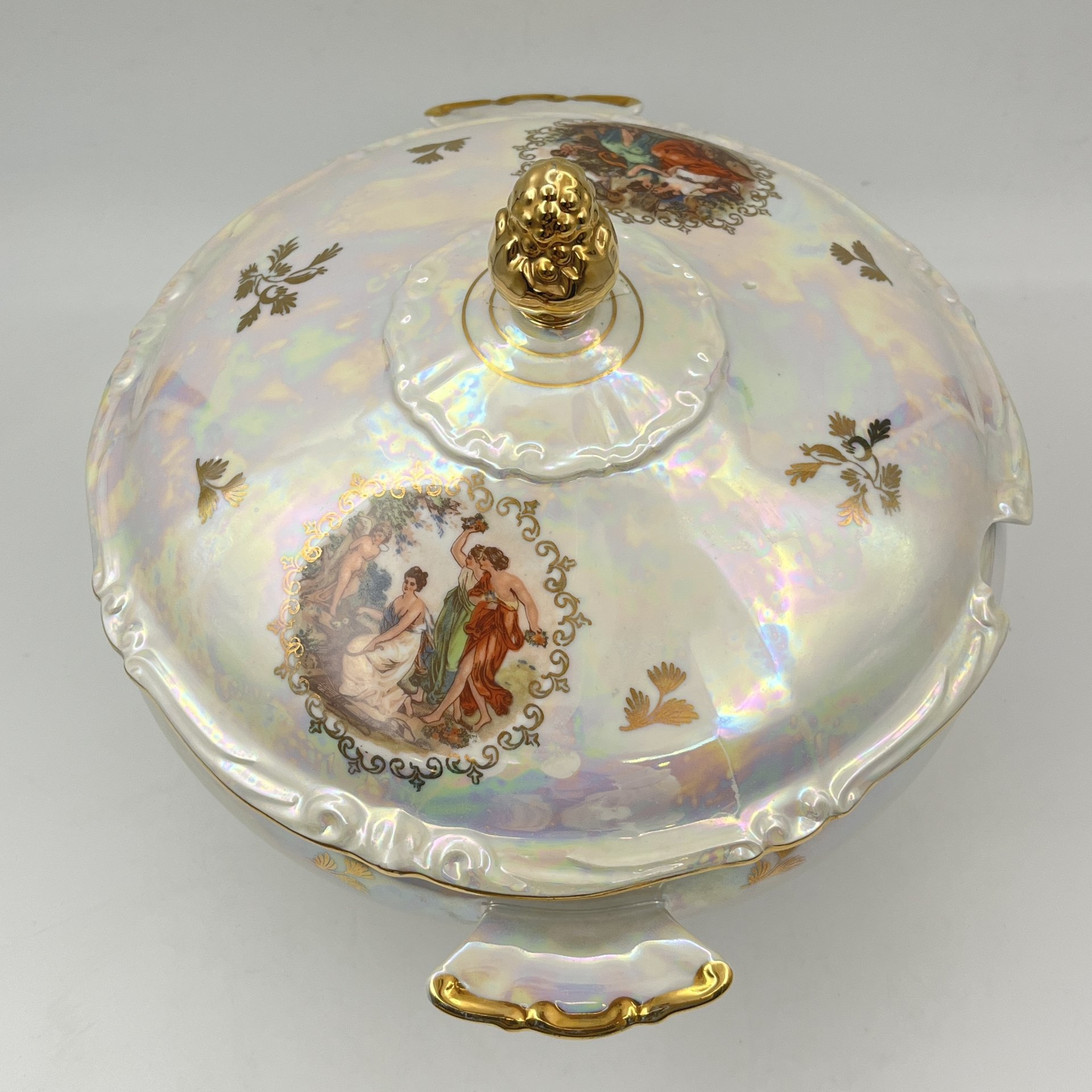 Супница "Мадонна", фарфор, деколь, люстр, золочение, Kahla, ГДР, 1960-1980 гг.