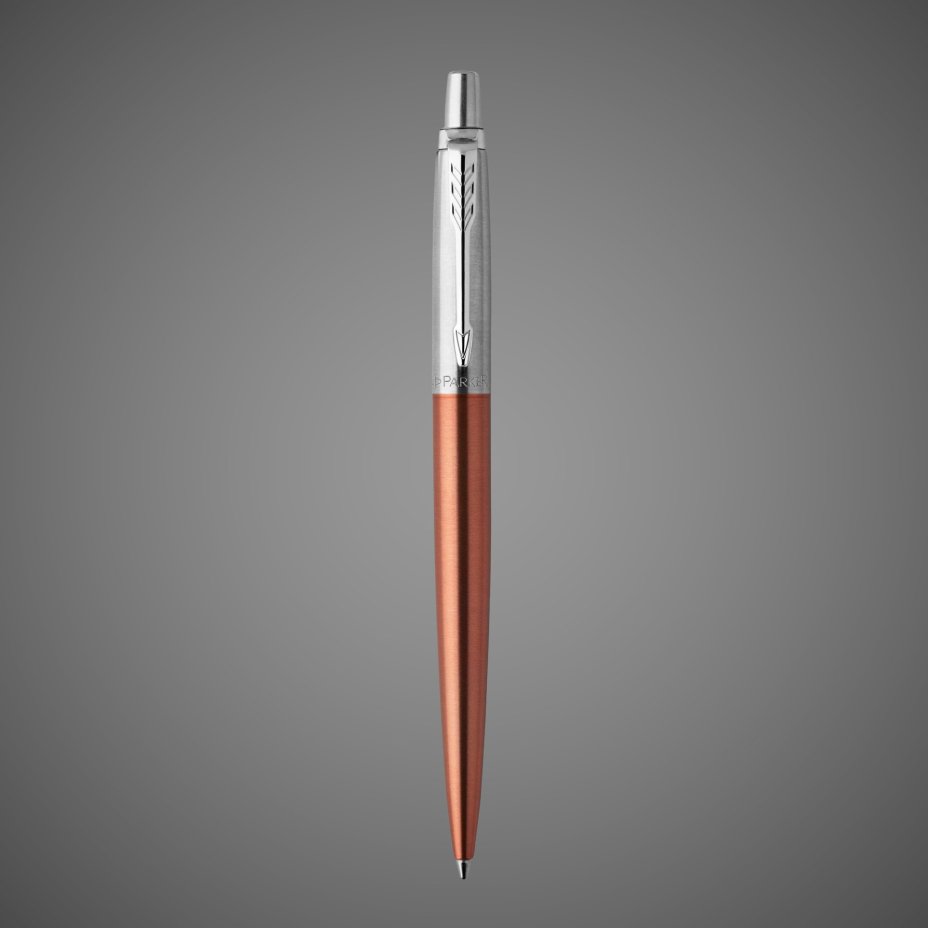 Подарочный набор: Шариковая ручка Parker Jotter Essential Chelsea Orange CT и Ежедневник недатированный, черный., Металлы: нержавеющая сталь, позолота, позолота