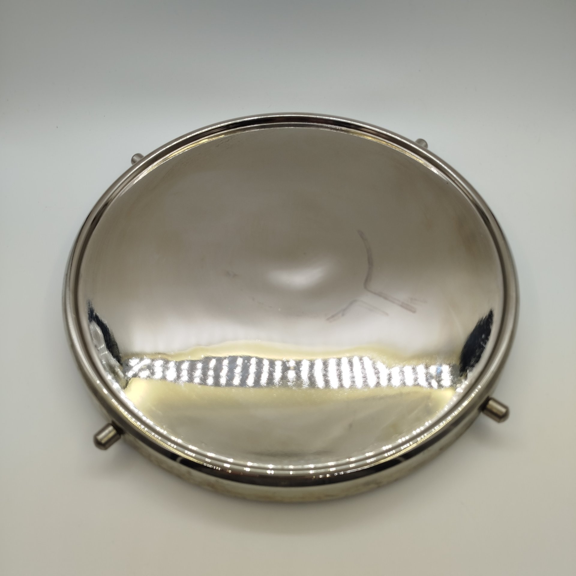 Поднос сервировочный с поворотным механизмом (крутится), сталь, алюминий, Европа, 1980-2000 гг.