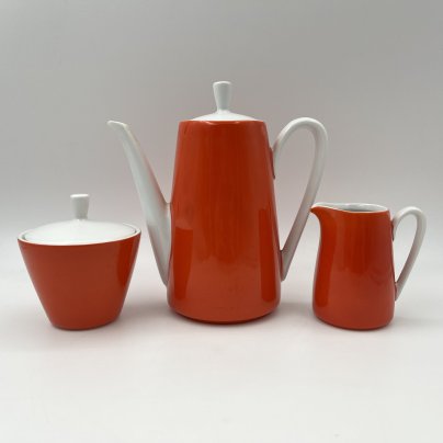 Кофейный набор в стиле минимализм: кофейник, молочник, сахарница (3 предмета)