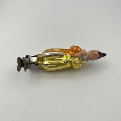 Игрушка ёлочная "Мальчик с дудочкой", стекло, металл, роспись, СССР, 1950-1960 гг.