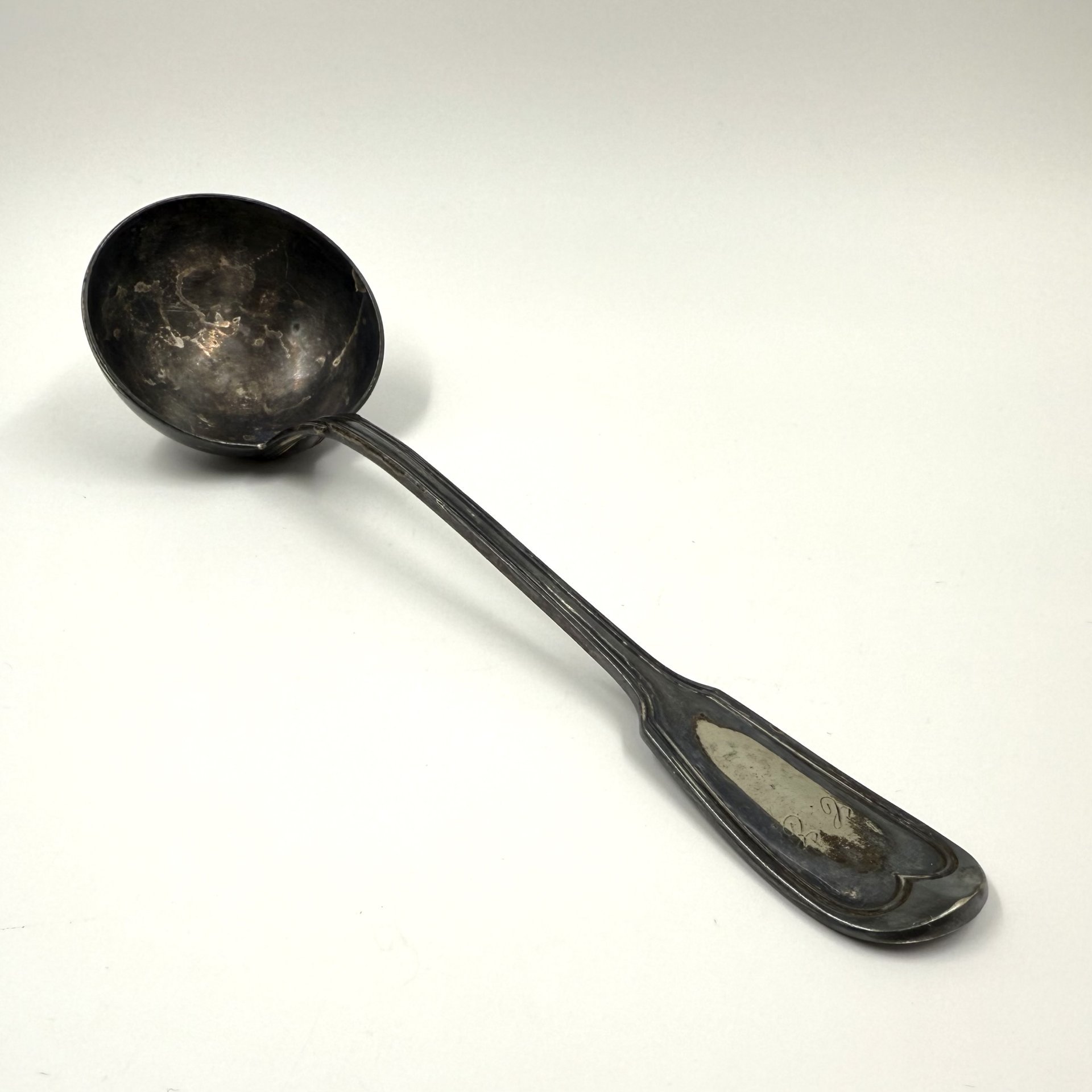 Половник с инициалами "L.E", металл, серебрение, Christofle, Франция, 1935-1945 гг., Christofle