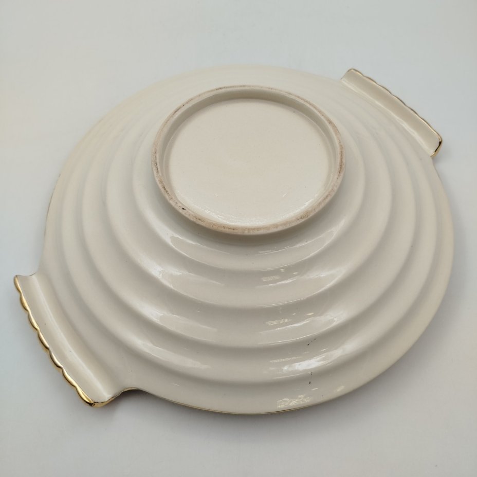 Блюдо  "Мейсенский букет", керамика, деколь, золочение, Бельгия, 1950-1980 гг.